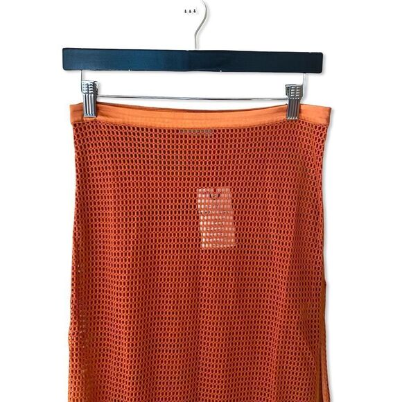 My Beachy Side Camelia Maxi Skirt mesh fringe rust midi resort NWT M swim - Picture 6 of 9